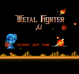 Metal Fighter title screen for NES